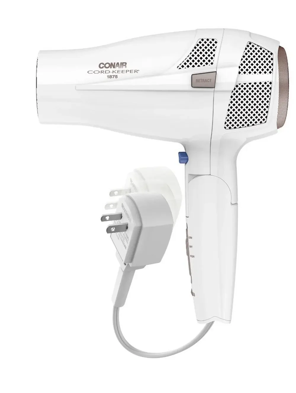 Conair Double Ceramic Dryer 1875 Watts Folding Handle Less Frizz ( Damaged Box)
